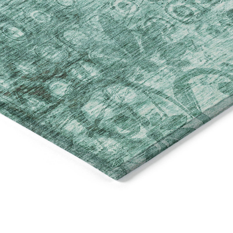 Tapis d'intérieur rond 8 po Ikat