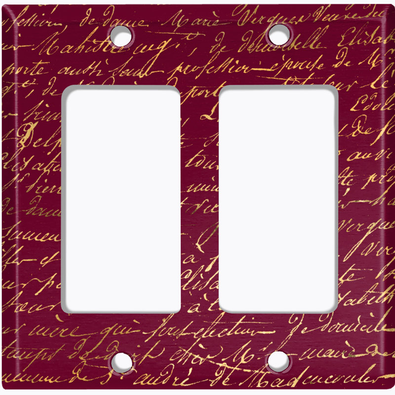 Patterned 2 - Gang Toggle Light Switch Standard Wall Plate