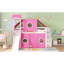 Lit mezzanine double rose avec tente et tour. Composé de bois de pin massif pour plus de stabilité. Fenêtre de conception inspirée d'une maisonnette. Espace de rangement spacieux et spacieux. Matelas: L 94,6 po x l 99,5 po x H 78,9 po