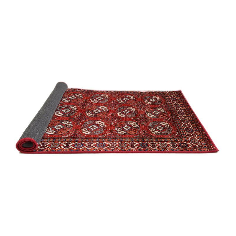 Tapis de style oriental rouge, Rond 7 pi