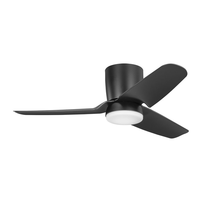 Ventilateur de plafond intérieur Herdon avec pales en ABS noir minuit et télécommande portable