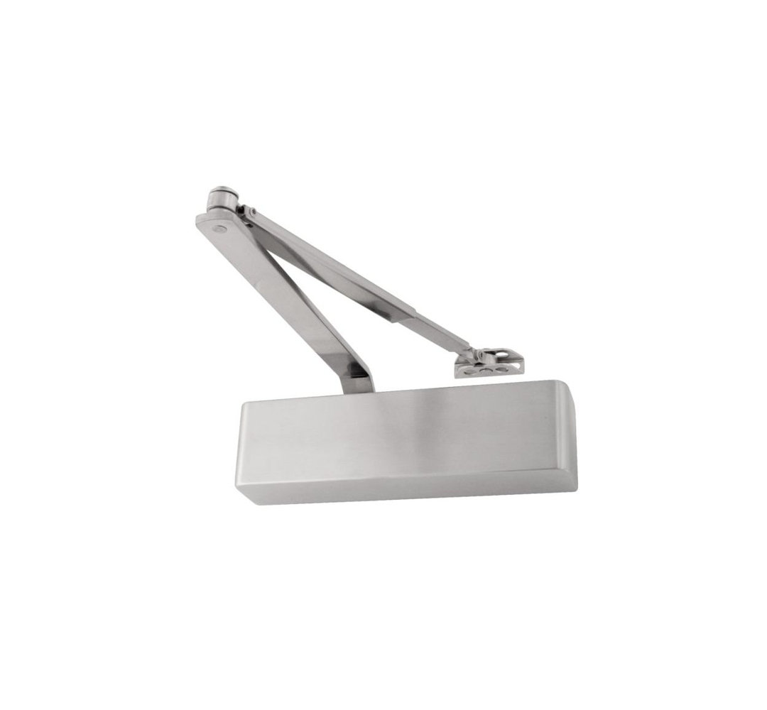 Overhead Door Closer Surface Mounted 101 Series Satin Nickel Fire Rated