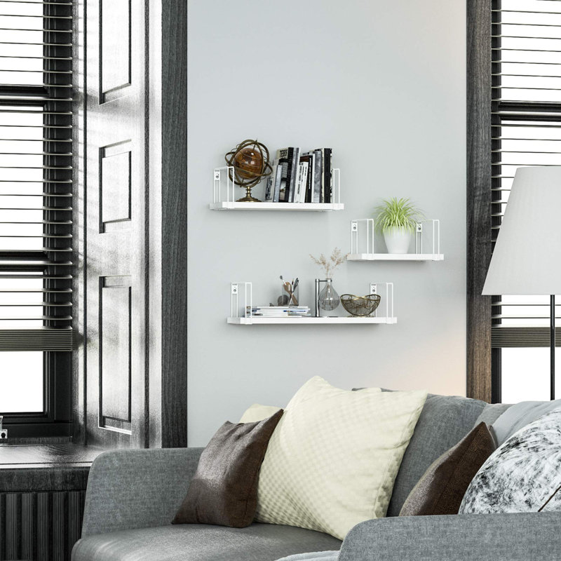 Anijae Floating Shelf, White
