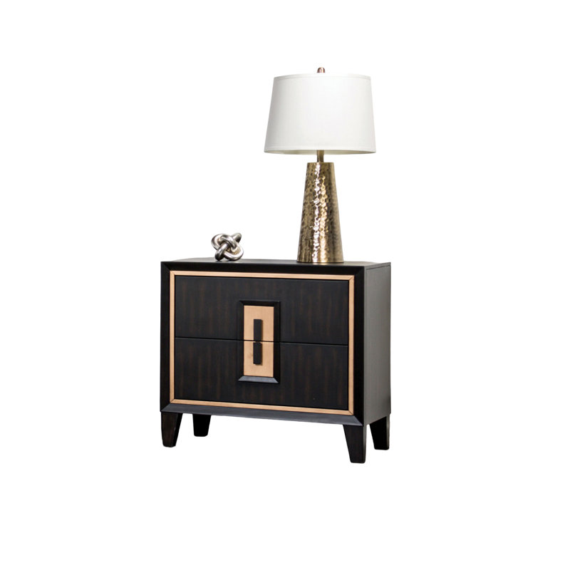 Mobilier de chambre à coucher contemporain avec table de chevet 1 pièce