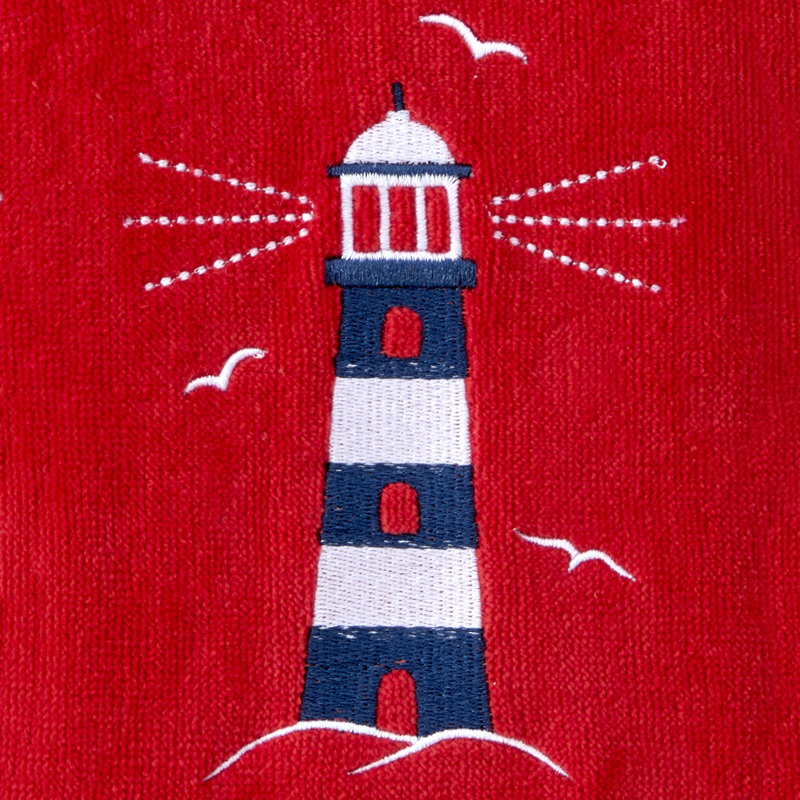 LIGHTHOUSE EMB HAND-RED