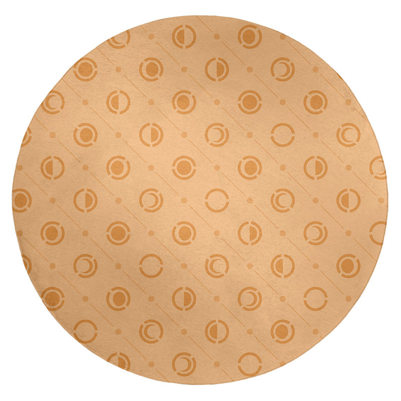 Chenille Geometric Indoor Rug, Round 5'
