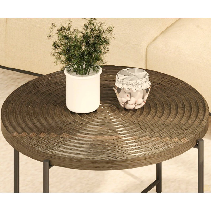Ensemble 2 pièces tables basses et tables de bout, Noyer brun