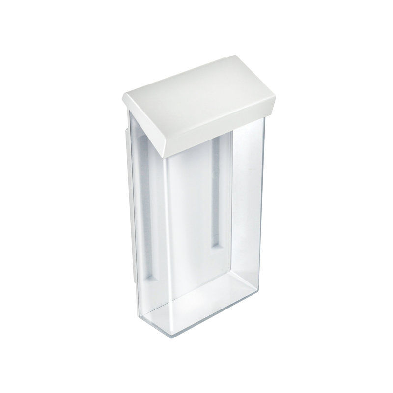 White and Clear Acrylic Outdoor Wall Mounted Literature Holder, 10" Height