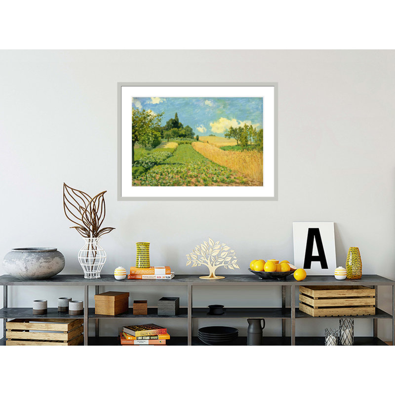 Le champ de maïs (près d'Argenteuil) par Alfred Sisley, impression giclée encadrée, H 30,6 po x l 41,5 po