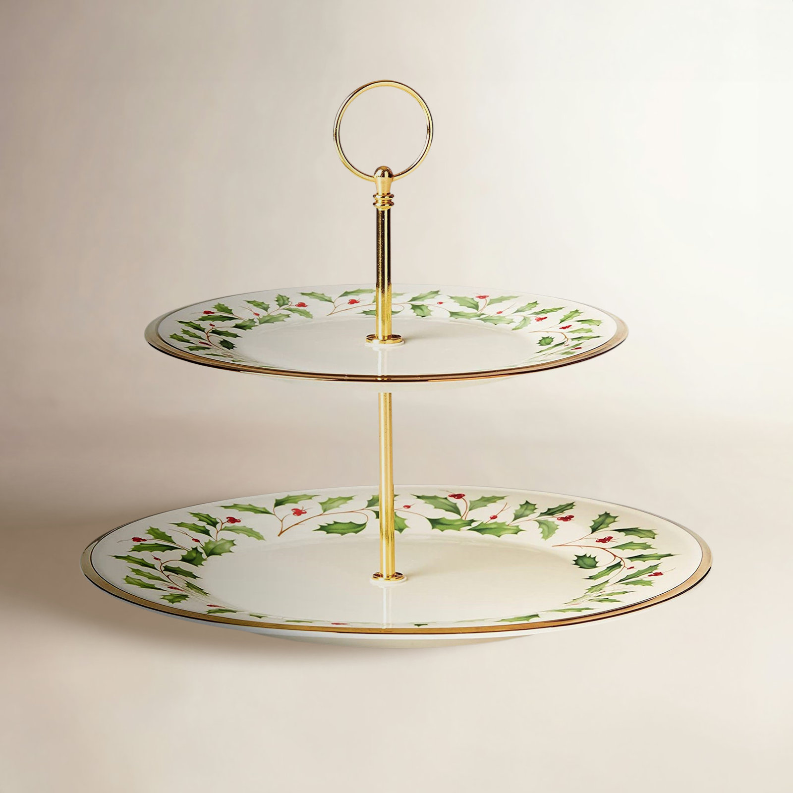 Holiday Porcelain Tiered Stand