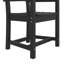 Fauteuil noir d'extérieur: bois synthétique PEHD, capacité de 360 lb et résistant aux intempéries (ensemble de 2)-1766304660