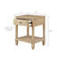 Table de chevet Farmhouse Reclaimed avec tablette ouverte et tiroir simple-1643234663