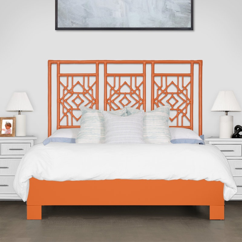 Lit plateforme à profil bas Tulum, Très grand, Orange citron