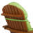 Outdoor 4'' Adirondack Chair Seat / Back Cushion-1204018057