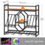 Wine Bottle & Glass Rack Rustic Brown + Black
