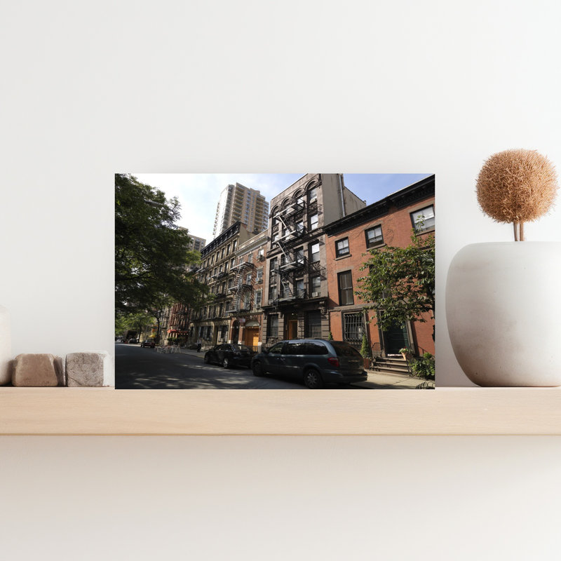 Cars parked in front of buildings New York City New York State USA 1 Piece Wrapped Canvas Wall Art, 30.48 cm H x 45.72 cm W