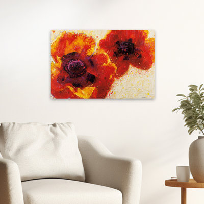 Perennial Intensity Contemporary Floral Cream Poppie