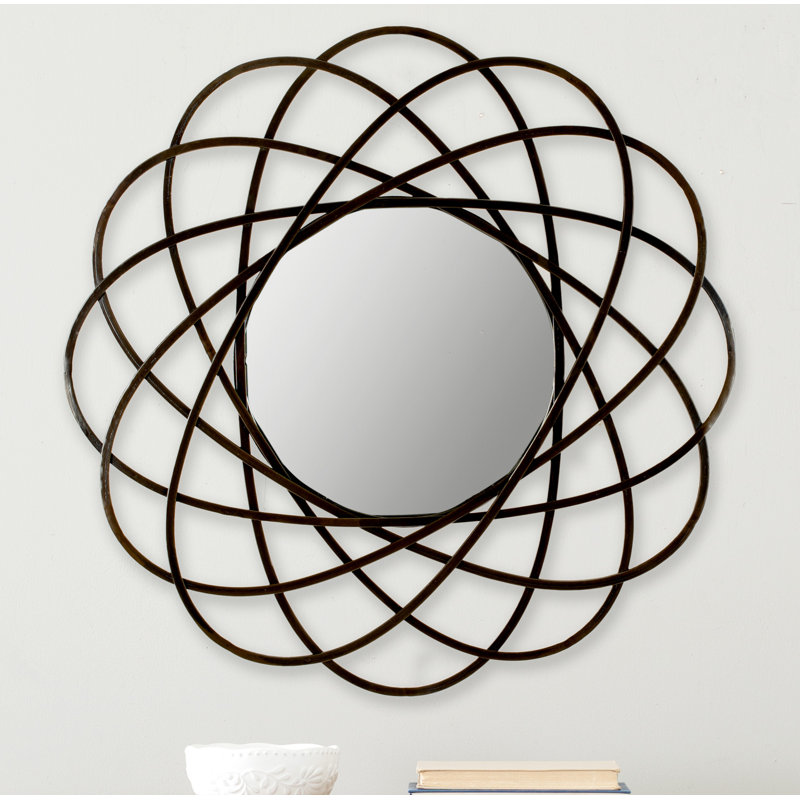 Contrina Metal Flat Mirror, Warm Amber
