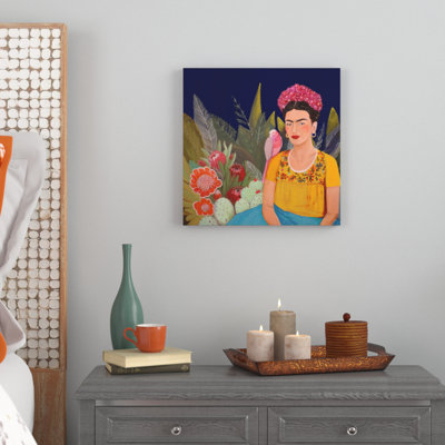 « frida a casa azul revisitated », reproduction sur toile tendue