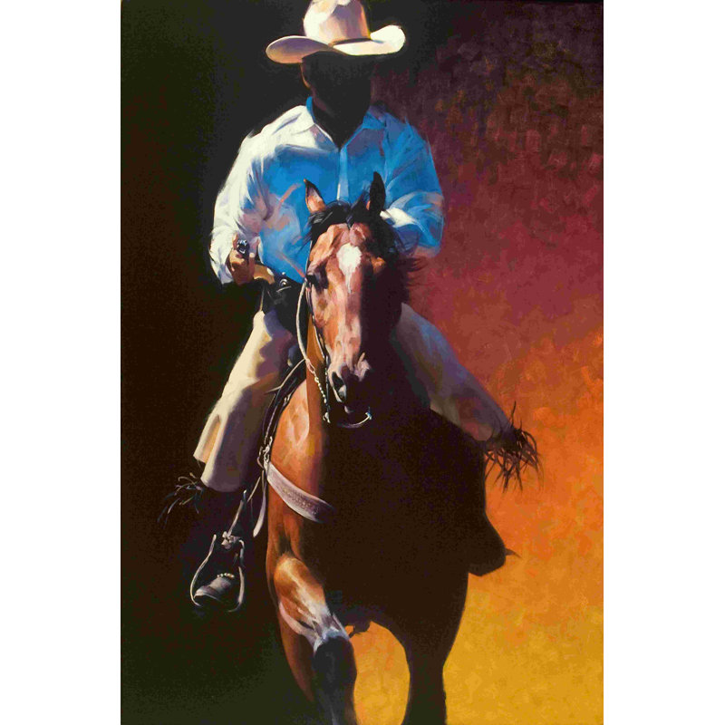«How The West Was Won» par Julie T. Chapman - reproduction d'art sur toile tendue, H 30 po x l 20 po