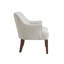 Fauteuil Beca, dossier capitonné, accoudoirs inclinés, polyester beige-118708276