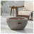 27 Inch Propane Fire Pit Bowl, 40,000 BTU Light Grey MGO Outdoor Fire Pit for Patio, Modern Lightweight Concrete Firebowl