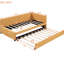 Lit de jour rembourré en lin avec couchette, lit gigogne confortable en tissu, structure, aucun sommier requis-418059187