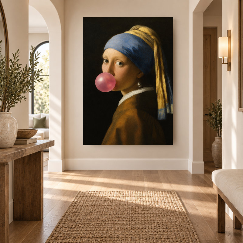 by Johannes Vermeer Print, 24" H x 16" W
