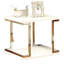 Table de bout chic avec cadre et tablette de rangement ouverte