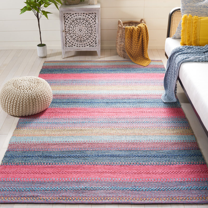 Tapis rayé en coton Montauk, Rectangle 6 pi x 9 pi