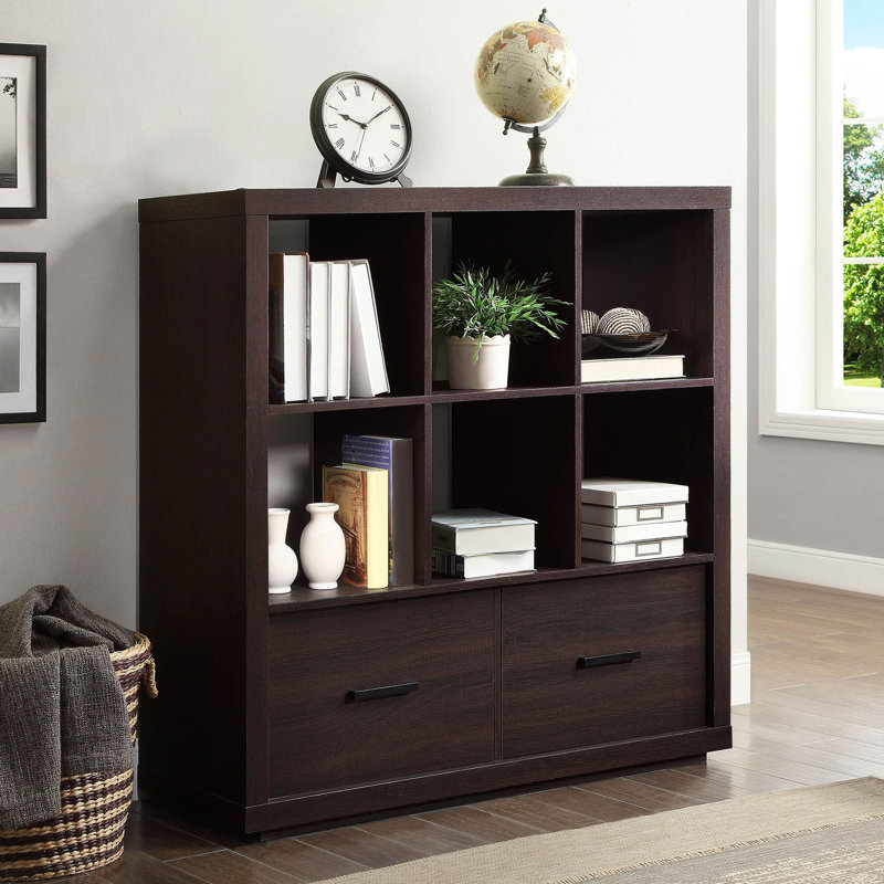 Bibliothèque en bois massif H 44 "x l 16"
