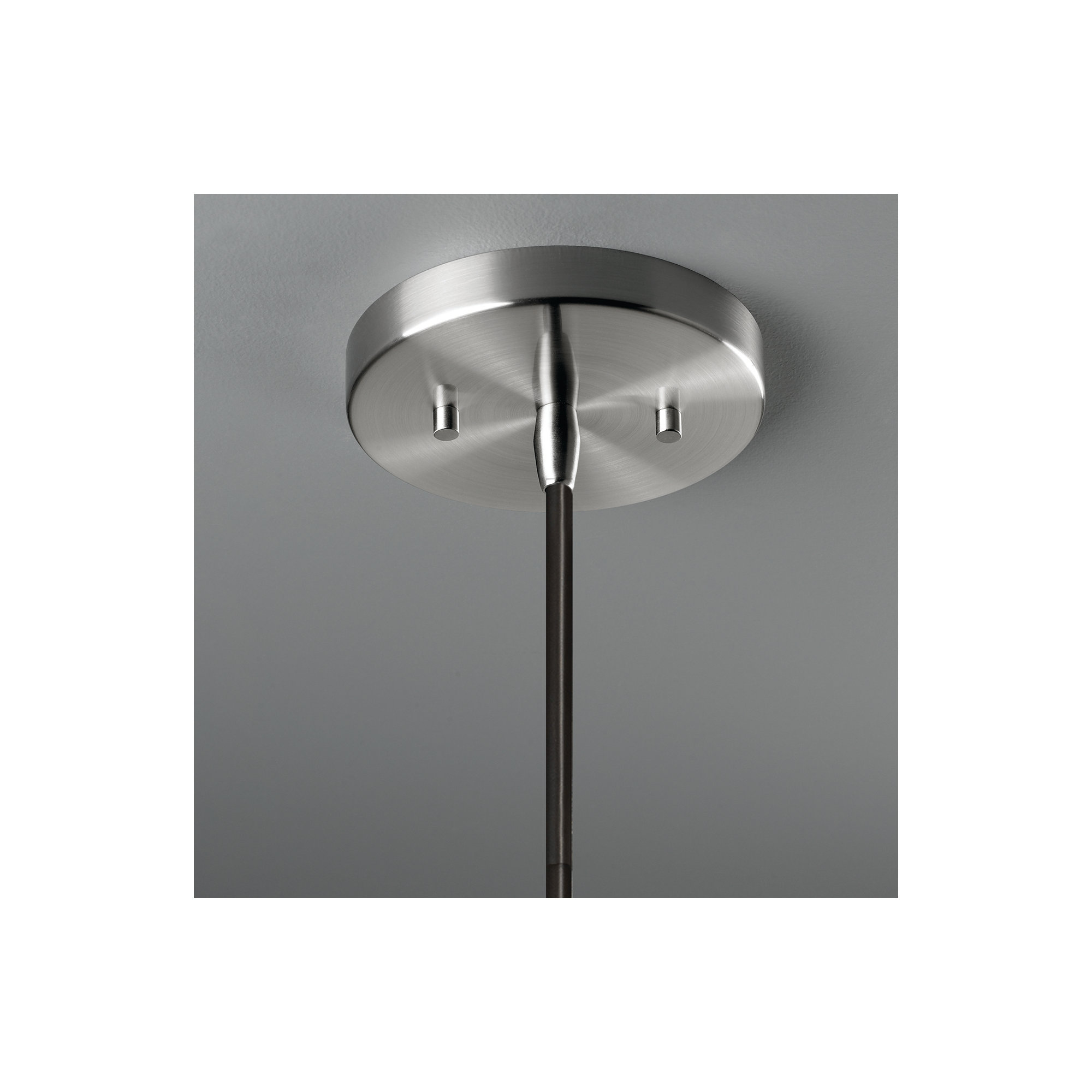 Leni Single Light Ceramic Dimmable Pendant, Verde Patina, Brushed Nickel