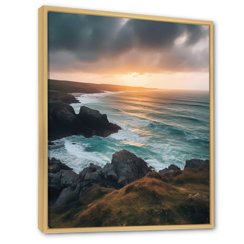 Impression sur toile Seaside Serenity II, H 40 po x l 30 po x P 1,5 po, Cadre naturel flottant