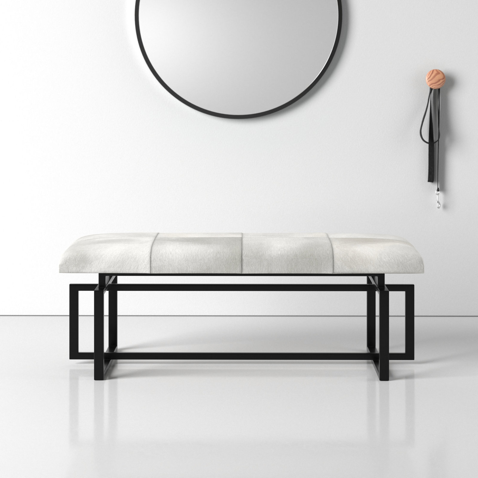 Anais Genuine Leather Bench