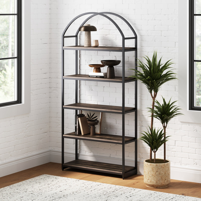 Etagere Bookcase, Nutmeg/Black