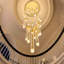 Lustre en cristal à 5 lumières DEL à intensité variable-335287006-490043543