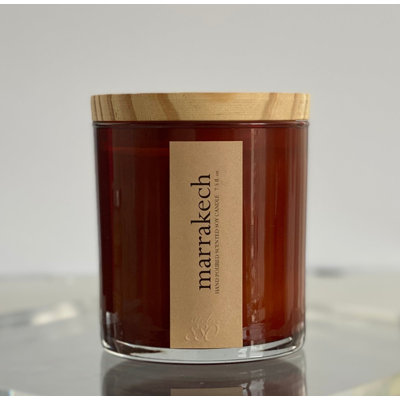 Marrakech Scented Jar Candle with Glass Holder