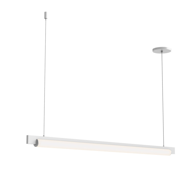 Keel 1 - Light LED Pendant, 2" H x 44" W, Satin White