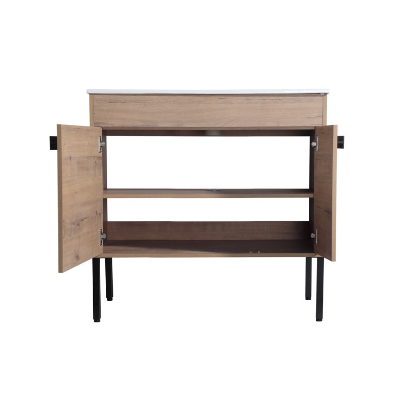 Meuble-lavabo de 36 pouces avec lavabo, meuble-lavabo sur pied ou flottant optionnel
