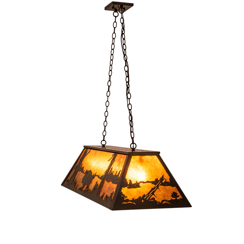 Rustic Lodge 6 - Light Pendant, 16" H x 17" W x 48" L