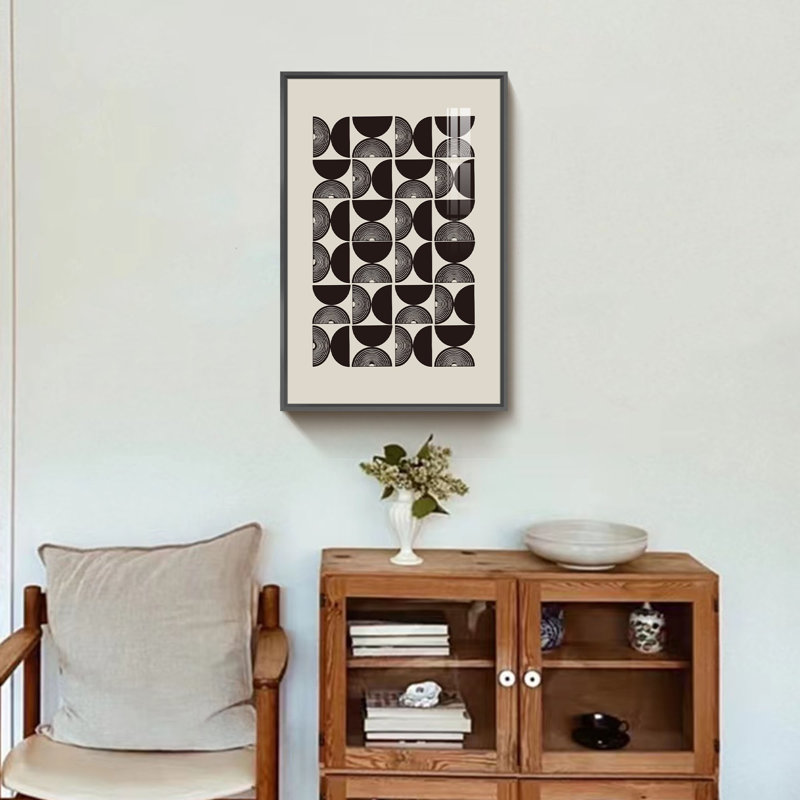 Boho - Picture Frame Print on Canvas, Black, 16" W x 24" H