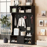 Versatile Hall Tree with Abundant Storage and Graceful Design for Home Enhancement
