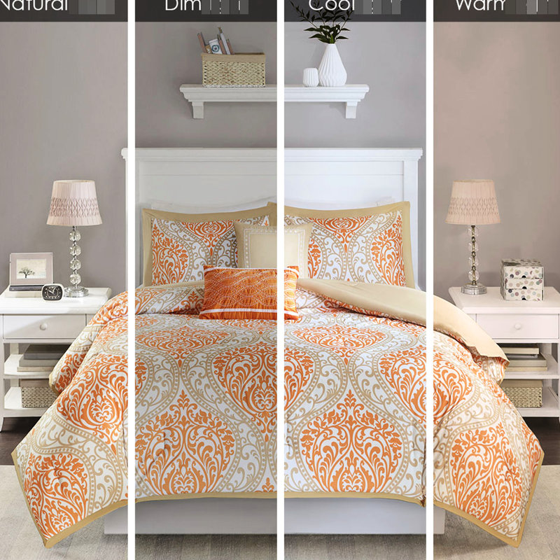 Édredon élégant en orange: double / grand, style double / grand avec: thème orange