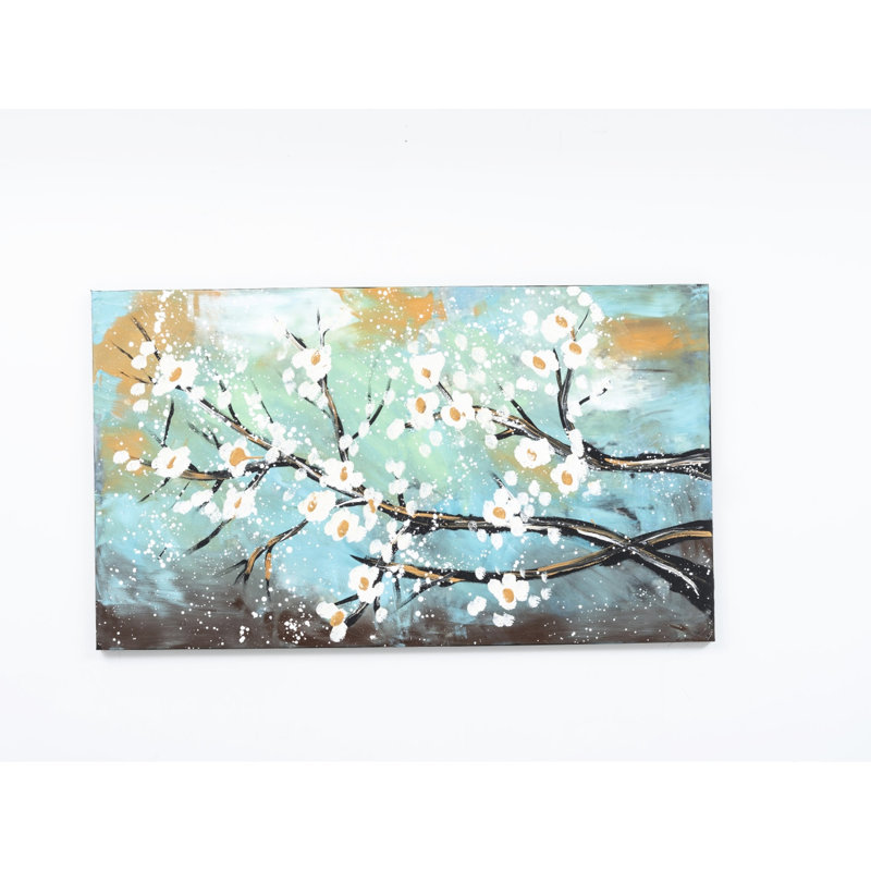 Hand-painted Lime Wall Canvas, 47" X 27", Add Sparkle To Spring Beauty For Your Walls