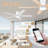 5-Blade Smart Flush Mount Ceiling Fan with Lights Remote, Voice WIFI Alexa App Control, Quiet DC Motor-1710489635-1710489633