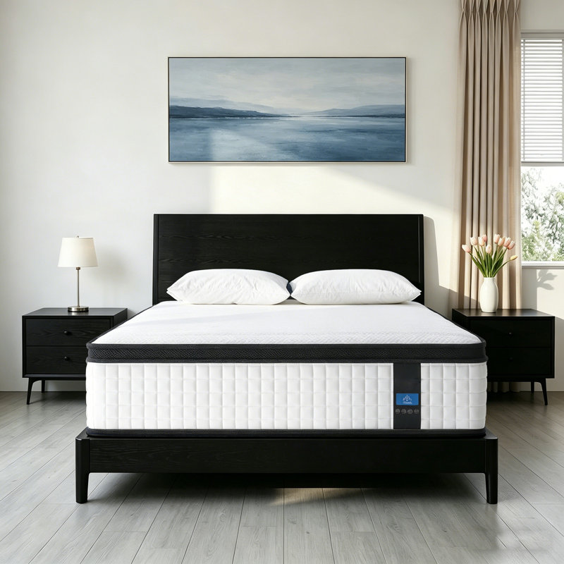 14 Inch Hybrid Mattress, Memory Foam,Medium Feel, Low Motion Transfer Supports Mattress, Twin