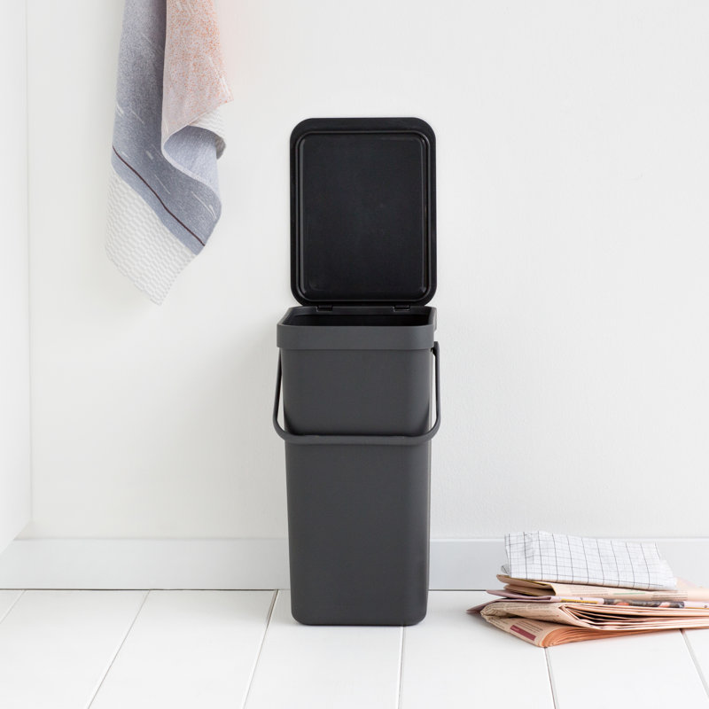 Brabantia Sort & Go 16 Litre Rubbish Bin, Grey