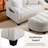 Modern Convertible 2-Seater Sofa Bed With Storage Ottoman, Reclining Backrest, And Side Pocket Armrest-956782537