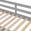 Lit mezzanine simple avec deux commodes, bureau et bande lumineuse-417056095-417056094