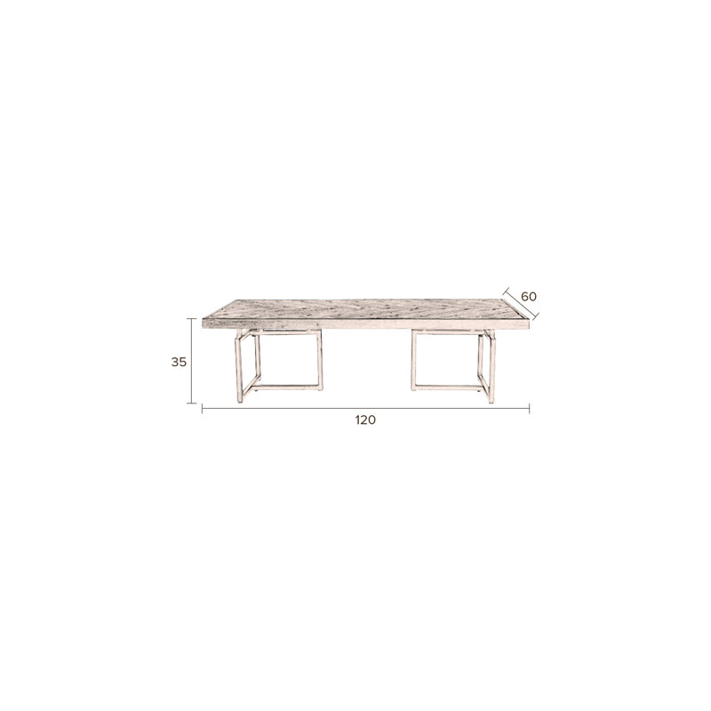 Class Solid Wood Coffee Table, Light Brown